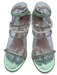 Stuart Weitzman Shoe Size 6 Light Green Leather Round Toe Thong Sandals Light Green / 6