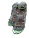 Stuart Weitzman Shoe Size 6 Light Green Leather Round Toe Thong Sandals Light Green / 6