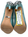 Badgley Mischka Shoe Size 6 Light Blue Satin Letter Peep Toe Pumps Light Blue / 6