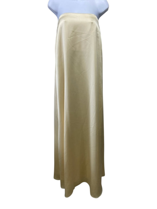 Antonio Melani Size 10 Butter Yellow Polyester Strapless Satin Sheath Gown Butter Yellow / 10