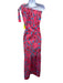 XiRENA Size L Pink & blue Cotton One Shoulder Tie Shoulder Floral Tiered Dress Pink & blue / L