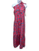 XiRENA Size L Pink & blue Cotton One Shoulder Tie Shoulder Floral Tiered Dress Pink & blue / L