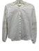 Lafayette 148 Size S White Cotton Long Balloon Sleeve Lace Panel Button Up Top White / S