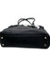 Coach Black & White Pebble Leather Top Handle Braided silver hardware Feet Bag Black & White / Medium