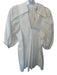 Hunter Bell Size XS White Cotton 3/4 Balloon Sleeve Collar V Neck Back Zip Dress White / XS