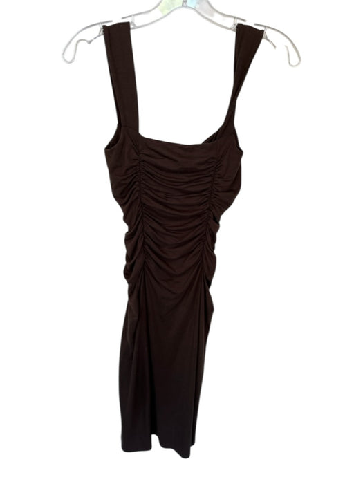 Reformation Size XS Brown Rayon Sleeveless Gathered Maxi Dress Brown / XS