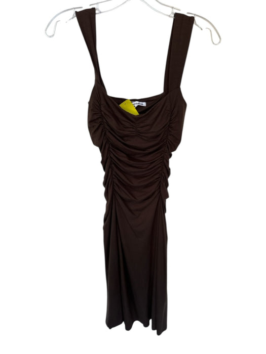 Reformation Size XS Brown Rayon Sleeveless Gathered Maxi Dress Brown / XS