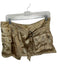 Free People Size 2 Gold Polyester Buckle Cargo Shiny Skirt Gold / 2