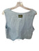 Daily Drills Size XS/S Baby Blue Linen Blend Sleeveless Front Tie Top Baby Blue / XS/S