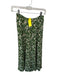 Reformation Size 0 Green & Tan Rayon Back Zip Flowers Maxi Skirt Green & Tan / 0