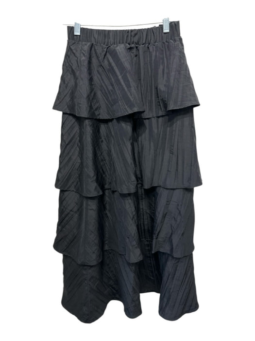Show Me Your Mumu Size S Black Polyester & Nylon 1/2 Puff Sleeve Crop Skirt Set Black / S