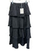 Show Me Your Mumu Size S Black Polyester & Nylon 1/2 Puff Sleeve Crop Skirt Set Black / S