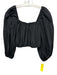 Show Me Your Mumu Size S Black Polyester & Nylon 1/2 Puff Sleeve Crop Skirt Set Black / S