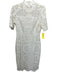 Shoshanna Size 4 White Cotton & Nylon Short Sleeve Crochet Lace Below knee Dress White / 4
