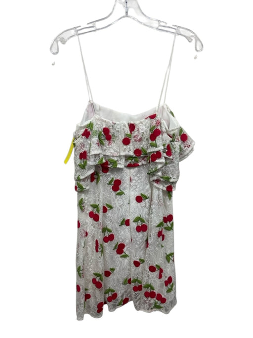 Show Me Your Mumu Size S White, Red, Green Cotton & Nylon Pop Over Mini Dress White, Red, Green / S