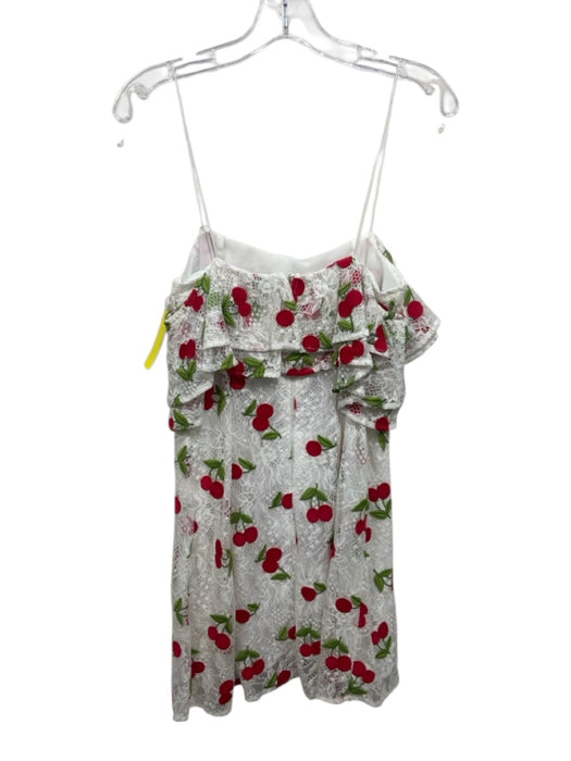 Show Me Your Mumu Size S White, Red, Green Cotton & Nylon Pop Over Mini Dress White, Red, Green / S