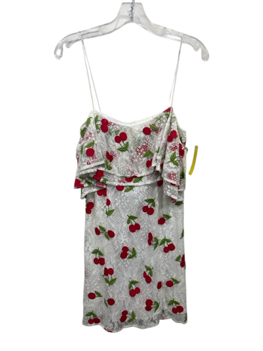 Show Me Your Mumu Size S White, Red, Green Cotton & Nylon Pop Over Mini Dress White, Red, Green / S