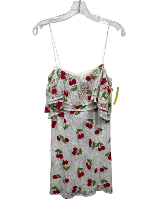 Show Me Your Mumu Size S White, Red, Green Cotton & Nylon Pop Over Mini Dress White, Red, Green / S