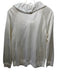 St. John Size M Cream & Gold Rayon Blend Fabric Block Gold Zipper Sweater Cream & Gold / M