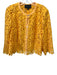 Carlisle Collection Size 16 Yellow Polyester Blend Lace Cutout Floral Top Yellow / 16