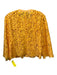 Carlisle Collection Size 16 Yellow Polyester Blend Lace Cutout Floral Top Yellow / 16