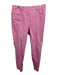 Carlisle Size 16 Pink & White Cotton High Waist Checked 5 Pocket Straight Pants Pink & White / 16