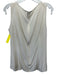 St. John Couture Size 16 Cream Silk Sleeveless Embroidered Back Zip Top Cream / 16