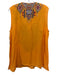 Johnny Was Size XL Orange, Pink & Blue Cotton Sleeveless Embroidered V Neck Top Orange, Pink & Blue / XL