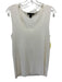 St. John Size L Cream Wool Blend Ribbed Sleeveless Scoop Neck Tank Top Cream / L