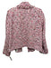 St. John Size 16 Pink, Red & Black Nylon & Cotton Boucle Frayed Edge Jacket Pink, Red & Black / 16