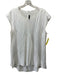 St. John Size M White Acetate Cap Sleeve Paneled Back Zip High Low Top White / M