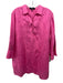Rena Lange Size 14 Pink Linen 3/4 Flare Sleeve Floral Embroidery Lace Up Top Pink / 14