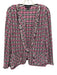 St. John Size 14 Pink, Black & Gray Wool Blend Boucle Frayed Edge Jacket Pink, Black & Gray / 14