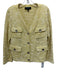 St. John Size 14 Yellow & White No Fabric Tag Tweed Silver Buttons Jacket Yellow & White / 14