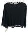 St. John Size L / 14 Black, White & Tan Wool Blend Rib Knit Tank Sweater Set Black, White & Tan / L / 14