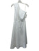St. John Size 12 White Cotton One Shoulder Sleeveless Sash Inc Midi Dress White / 12