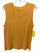 St. John Size L Orange & Silver Cashmere Ribbed Knit Tank Cardigan Sweater Set Orange & Silver / L