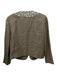 Valentino Size 10 Beige & White Linen Blend Mother of Pearl Button Detail Jacket Beige & White / 10
