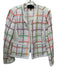 Carlisle Size 14 White, Pink & Multi Cotton Blend Checked Rope Trim Jacket White, Pink & Multi / 14