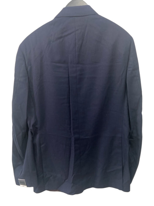 Saks Fifth Ave NWT Navy Blue Wool Solid 2 Button Men's Blazer Navy Blue / 44