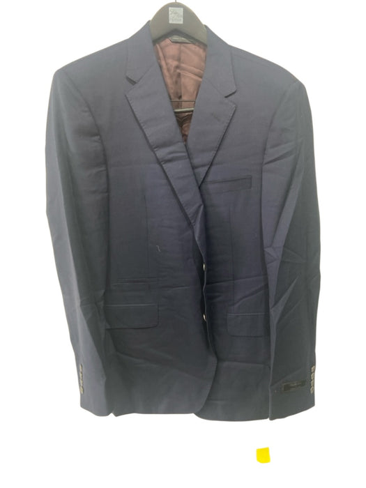 Saks Fifth Ave NWT Navy Blue Wool Solid 2 Button Men's Blazer Navy Blue / 44