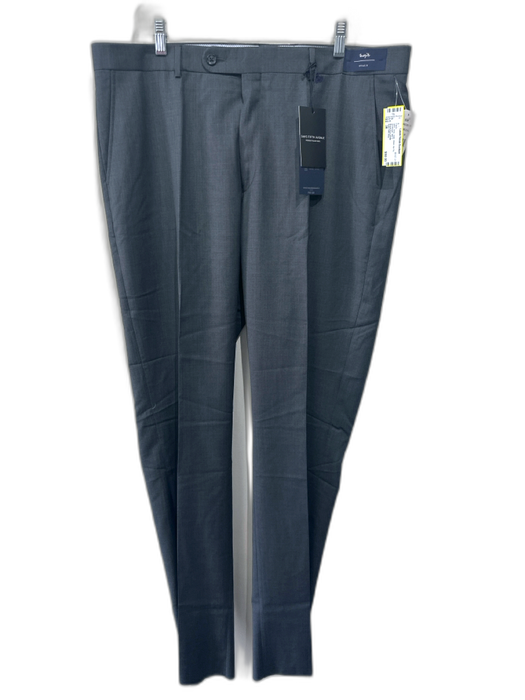 Saks Fifth Ave NWT Size 38 Gray Wool Solid Zip Fly Men's Pants Gray / 38