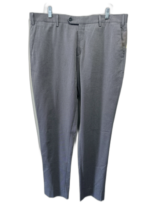 Saks Fifth Ave Size 38 Gray & White Cotton Solid Zip Fly Men's Pants Gray & White / 38