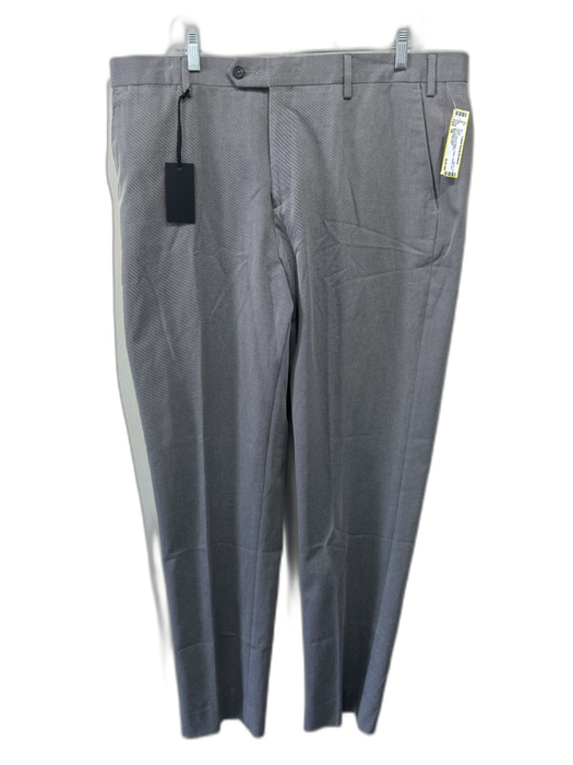 Saks Fifth Ave NWT Size 38 Gray & White Cotton Striped Zip Fly Men's Pants Gray & White / 38