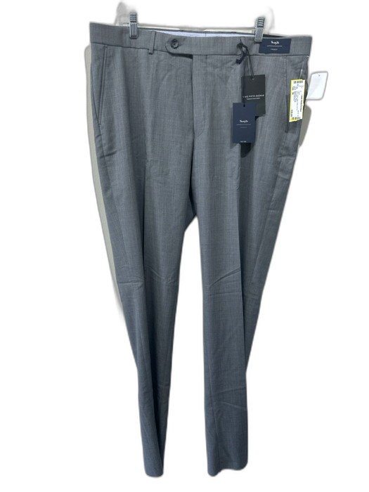 Saks Fifth Ave NWT Size 38 Gray Wool Solid Zip Fly Men's Pants Gray / 38