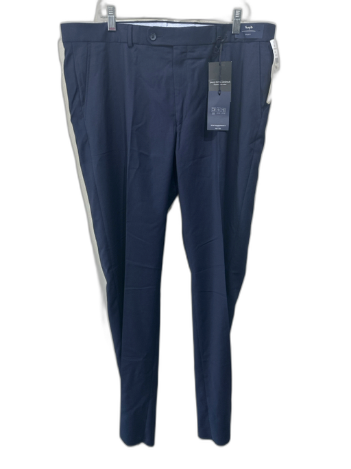 Saks Fifth Ave NWT Size 38 Navy Blue Wool Solid Zip Fly Men's Pants Navy Blue / 38