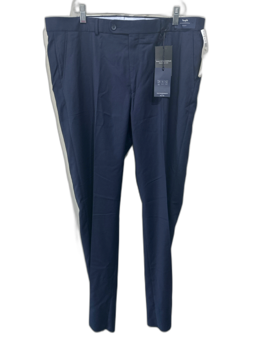 Saks Fifth Ave NWT Size 38 Navy Blue Wool Solid Zip Fly Men's Pants Navy Blue / 38