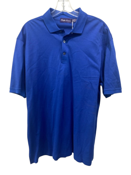 Ralph Lauren Purple NWT Size XL Blue Cotton Solid Polo Men's Short Sleeve Blue / XL