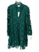 Tuckernuck Size XL Hunter Green Cotton Long Sleeve Crochet Lace Overlay Dress Hunter Green / XL