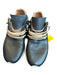 Esse Ut Esse Shoe Size 38 Black & Gray Leather Snake Skin Detail Fringe Sneakers Black & Gray / 38